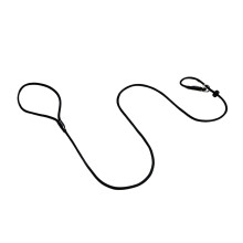 Dog & Field Signature Slip Lead for Dogs, Black. 1.25m Lightweight Slip Leash, with Sliding Rubber Stopper for Training - No Collar or Harness Needed