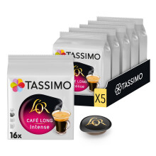 Tassimo Dosettes Caf? - L'OR Long Intense - 80 boissons (Lot de 5X16 T DISCs)