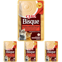 Ciao Bisque by INABA Cat Treat - Chicken with Beef - 4 Pack (40g