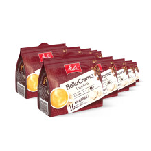 Caf? tostado molido Melitta en c?psulas de caf?, 10 x 16 c?psulas, 100% ar?bica, aroma fuerte, sabor intenso, fuerza 4, BellaCrema Intenso