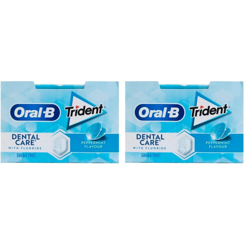 CHICLES TRIDENT ORALB MENTA 17GX12 (Paquete de 2)