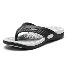 Men's Summer Beach Flip Flops Grey Size 9.5