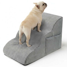 FURRYPAWS Dog Steps for Bed and Sofa, 3-Step Non-Slip Dog Stairs,
