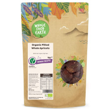 Wholefood Earth - Albaricoques ecol?gicos enteros y deshuesados, 1 kg, sin transg?nicos, veganos, altos en fibra, con certificaci?n ecol?gica