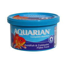 AQUARIAN Complete Nutrition, Aquarium Goldfish Food, Flakes Also Suitable for Small Pond Fish, 25g Container