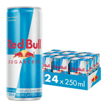 Red Bull Bebida Energ?tica Sugarfree, Guarana, Sin Az?car, 24 x 250ml