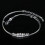 Cavigliera con ciondolo, bracciale per caviglia con perline (argento) 1