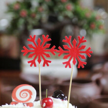 20 Pcs Supplies Cake Insert Party Dessert Decorations Father 5.3*5.3cm Red