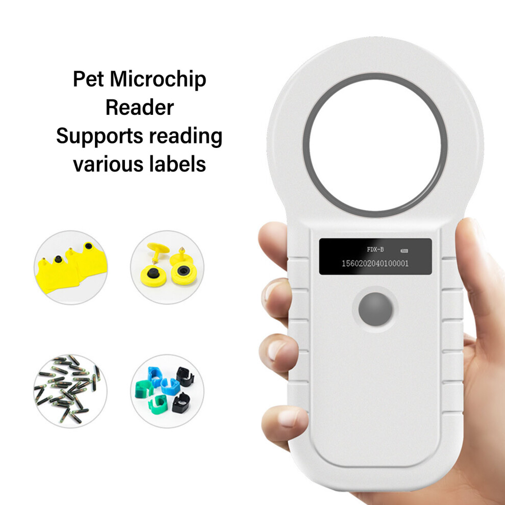 Portable Pet Microchip Scanner 134.2K Dual Frequency, 800mAh ...