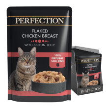 HiLife Perfection Cat Food Chicken Breast with Beef in Jelly, 18 x 70