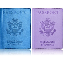 2PCS Passport Holders,Ultra Slim Passport Wallet,PU Leather Passport Cover for Women and Men