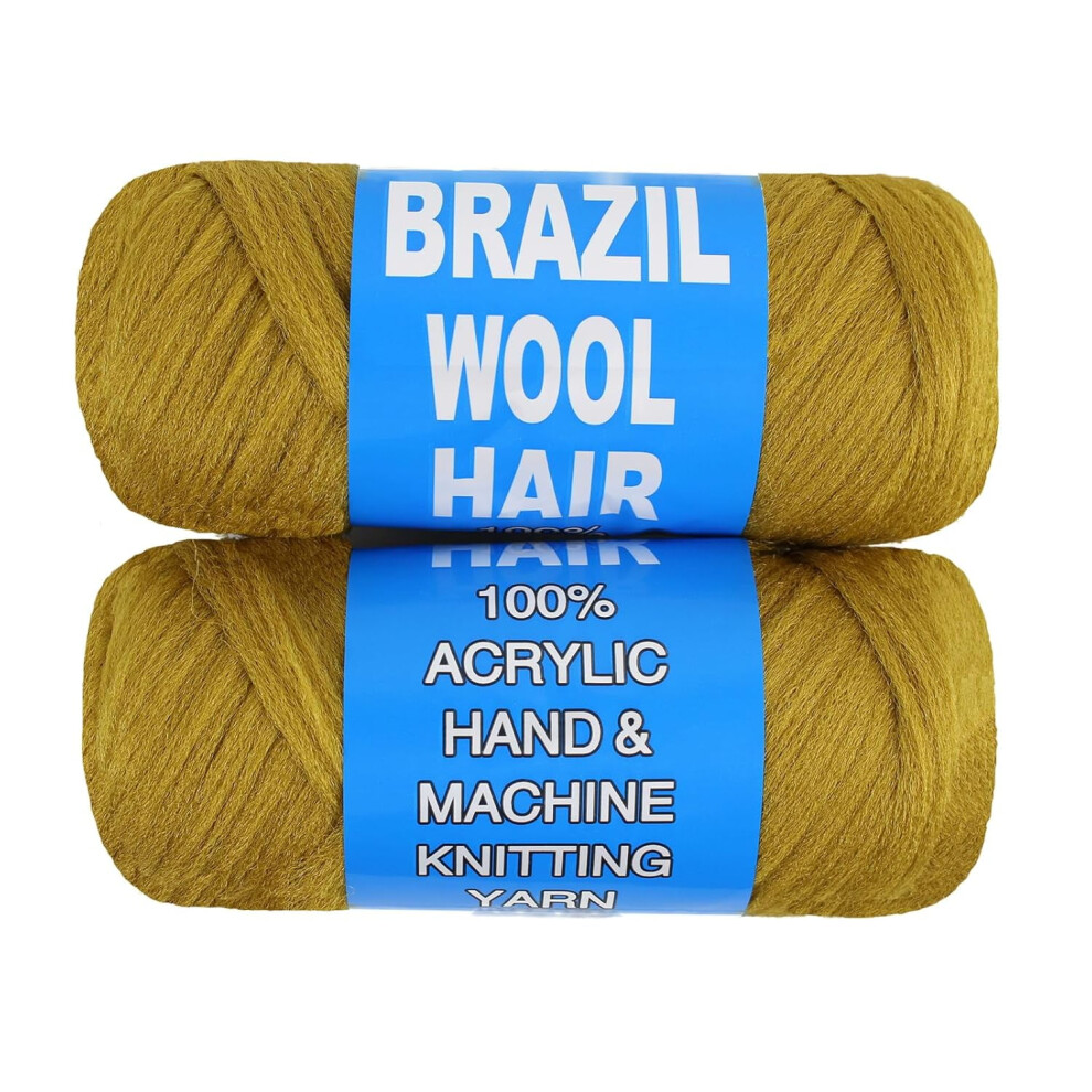 Natural Black Brazilian Wool Hair Yarn for Jumbo Braids, Faux Locs, Goddess Locs, Senegalese Twist â 6 Rolls