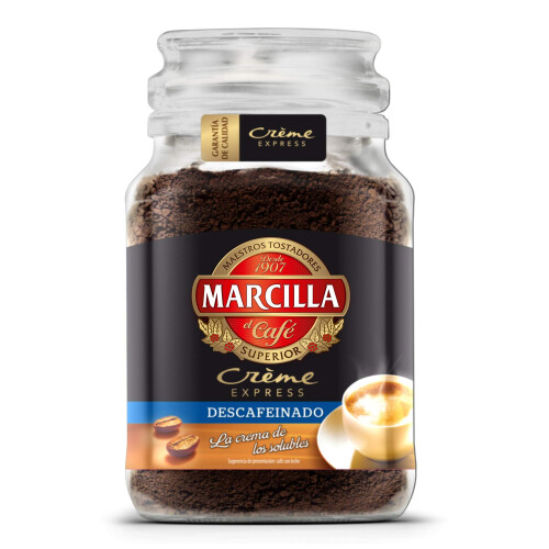 Caf? Marcilla soluble Cr?me Express Descafeinado, 200 gr. - [Pack de 6]