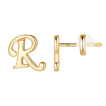 Earrings Earrings 26 Plated Women's Alphabet With Gold Stud Earrings Gold Accessory Jewelry R One Size