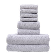 Lot de 8 serviettes de bain Elainilye : 4 petites serviettes carrées + 2 serviettes de bain + 2 serviettes pour les mains, ultra douces et