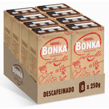 Bonka Caf? Molido Descafeinado 250 g - 8 paquetes