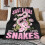 Κουβέρτα Just A Girl Loves Snakes Ελαφριά, άνετη κουβέρτα από φανέλα από φλις, το καλύτερο 1