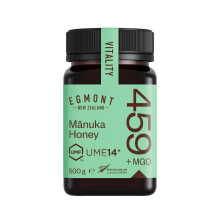 Egmont Honey Miel de Manuka 450+ MGO original de Nueva Zelanda UMF 14+ - 100% pura, certificada, activa Miel de Manuka (500g)