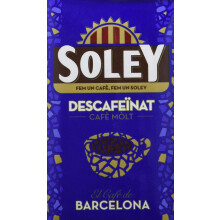 Caf? Soley molido Descafeinado, 250 gramos - [Pack de 12]