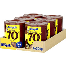 Nesquik NESTL? Intenso 70% Cacao Soluble 300g Lata-Pack de 6