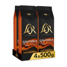 L'OR Espresso Colombia Caf? en Grano Natural 100% Ar?bica - Intensidad 8 | 4x500g