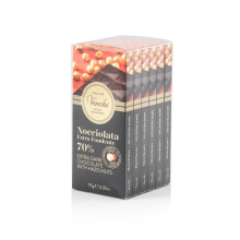 Venchi - Kit de 6 Tabletas Nocciolata Negras 70%, 600 g, con ?Avellana Piamonte IGP? Entera, Vegano, Sin Gluten, Sin Colorantes y Sin Conservantes