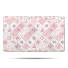 Tapis de bain Pioneer Flower à motifs floraux, tapis antidérapant en microfibre avec envers en caoutchouc, doux, 43 x 76 cm