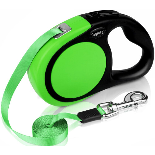 Taglory Retractable Dog Lead 5 m, Extendable Leash No-Tangle Heavy