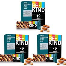 Be-Kind Barrita de prote?nas de almendras, caramelo y sal marina, 12x40g (Paquete de 3)