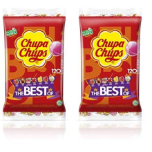 Chupa Chups Original Caramelo con Palo, de Sabores Variados, 120 x 12g (Paquete de 2)