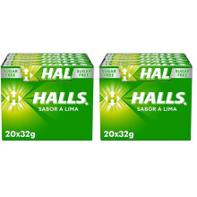 Halls Lima - Caramelo duro - Caja con 20 Sticks de 32 g (Paquete de 2)