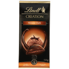 Lindt Creation Tableta de Chocolate Negro 70% Cacao, con Relleno de Mousse, 150g (Paquete de 6)