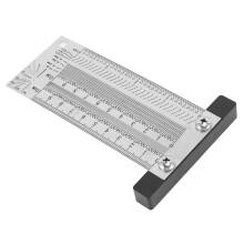 4 Inch Stainless Steel T Square Marking Ruler for Woodworking, 0.25mm Accuracy