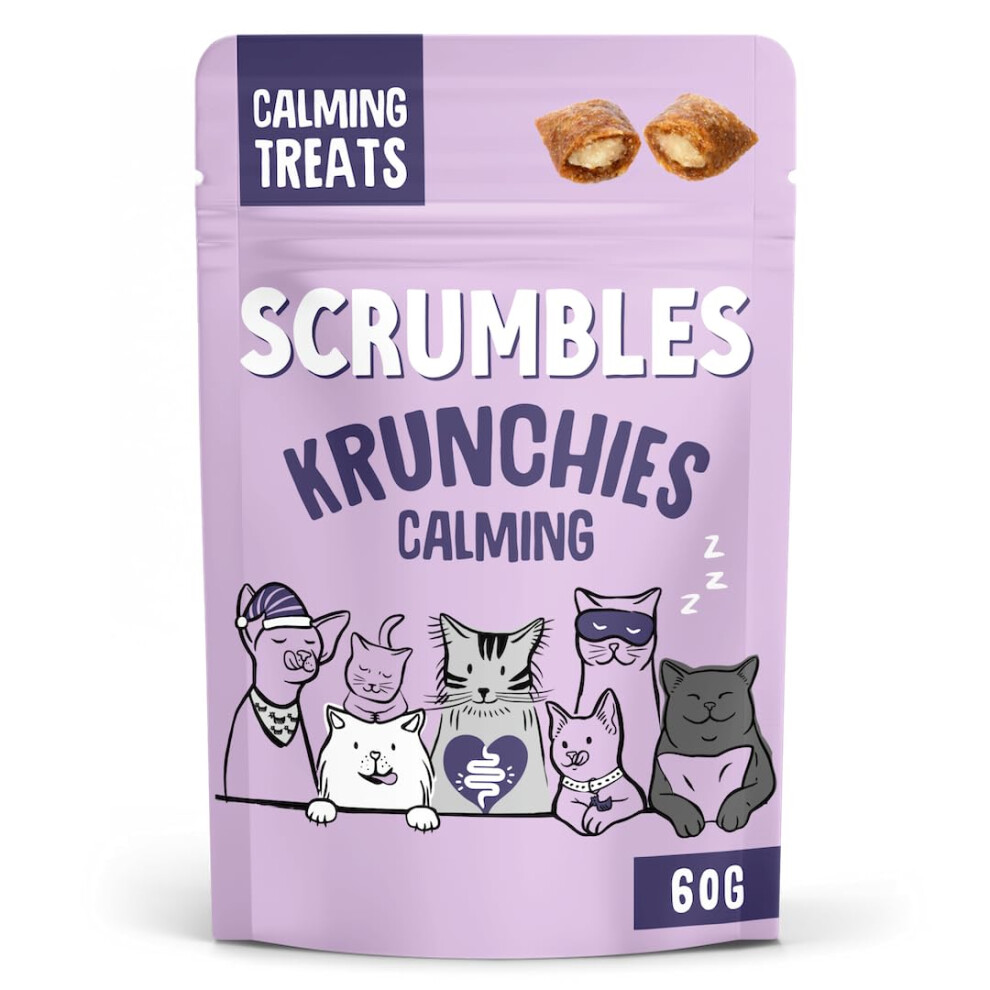 Photos - Dog Food Scrumbles Calming Krunchies Cat Treats 