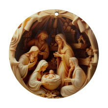 Décorations de crèche – Décorations à suspendre pour sapin de Noël, Naissance de Jésus, Cadeaux religieux, Compatibles avec les crochets de