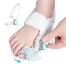 Adjustable Bunion Corrector for Women & Men, Orthopedic Toe Straightener with Anti-slip Heel Strap, Left/Right Feet Compatible (1PC)