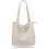 Borsa tote da donna in velluto a coste con cerniera e tasche interne. 1