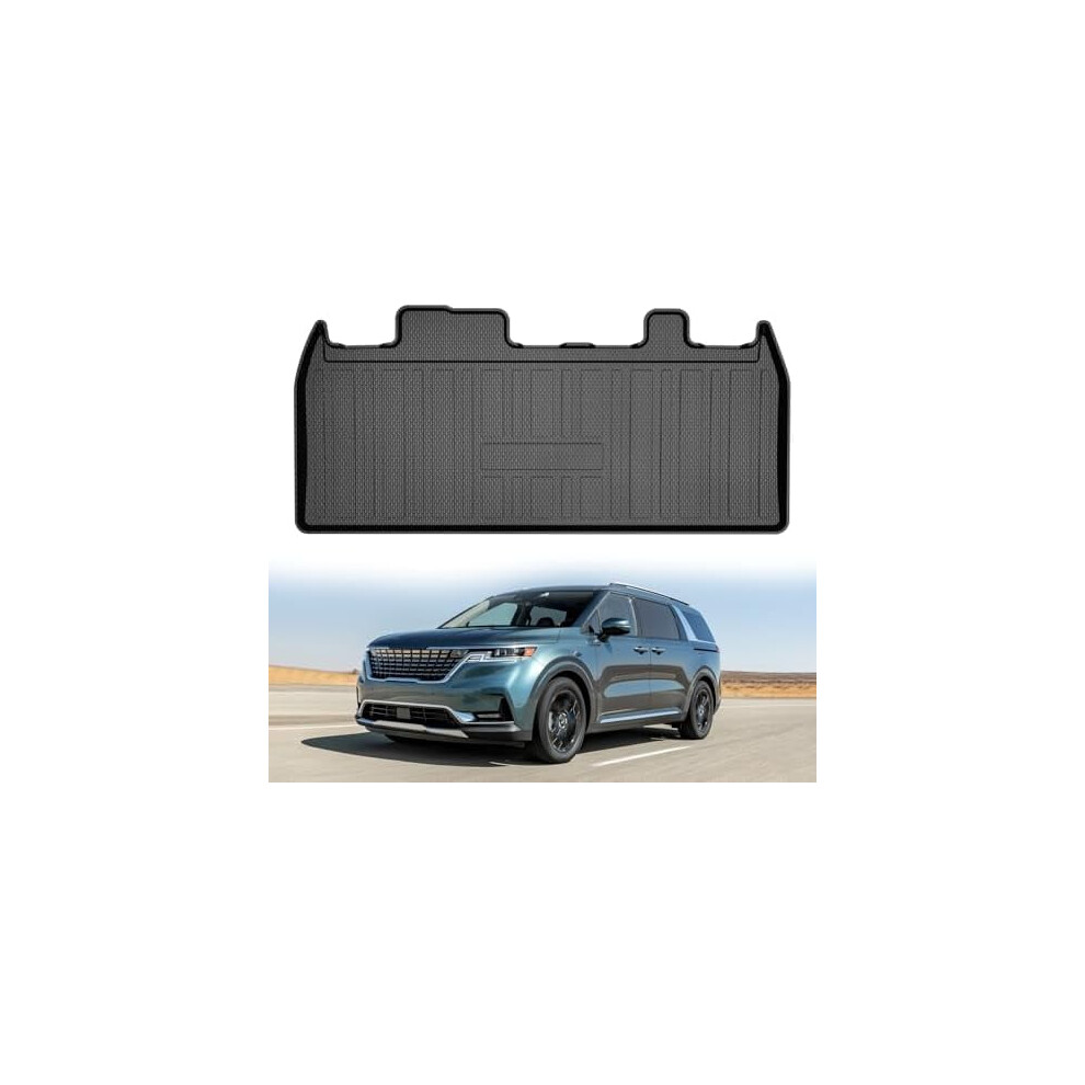 Cargo Mat For 2022-2025 2026 Kia Carnival (Non-Hybrid) Accessories Trunk Mat Tpe All Weather Cargo Liner Heavy-Duty Trunk Liners 9555307320180