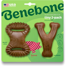 Benebone Tiny 2-Pack Dental Chew, Bacon Flavour
