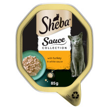 Sheba Fine Recipes Cat Tray with Turkey in Sauce, 85g