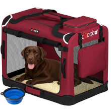 CADOCA Dog Crate XXL - Fabric Dog Cage Foldable Portable Indoor &