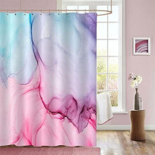 Abstracte marmeren douchegordijn van polyester, 180x180 cm