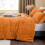Queen Reversible Comforter Set Burnt Orange 1