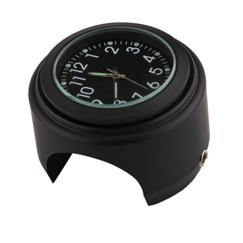 Universal Waterproof Motorcycle Handlebar Meter Thermometer for 22mm-25.4mm (7/8"-1") Handlebars, Silver Shell & White Dial