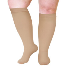 Calze a compressione extra larghe per polpaccio, per uomo e donna, taglie forti, compressione 20-30 mmHg, calze al ginocchio per prevenire gonfiore e