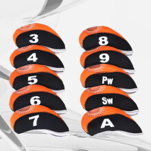 Golfclubhoezen Oranje 10 stuks