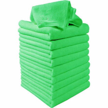 Chiffons de nettoyage en microfibre - Lot de 10, chiffons doux et absorbants, serviettes sans peluches ni traces pour voitures, maison, cuisine,