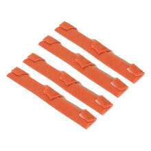 4 Stück Baumwoll-Schweißbänder für Schutzhelm, 24,3 x 4,1 cm, Orange