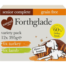 Forthglade Wet Dog Food Variety Pack (12 x 395g Trays) - Senior 7 Years+, Grain