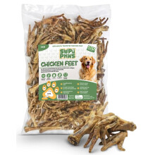 Supa Paws 1Kg 100% Natural Air Dried Chicken Feet for Dog, High